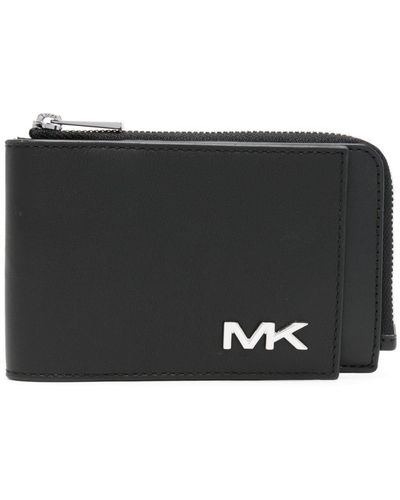 Michael Kors Logo-plaque Leather Wallet - Black