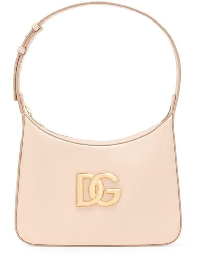 Dolce & Gabbana Spalla Logo-plaque Tote Bag - Natural