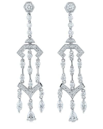 Kwiat Orecchini chandelier in oro bianco 18kt e diamanti Pagoda - Metallizzato