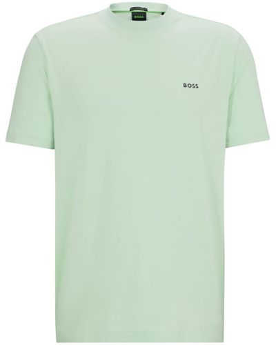 BOSS T-Shirt mit Logo-Print - Grün