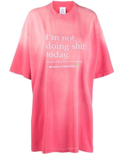 Vetements グラフィック Tシャツ - ピンク