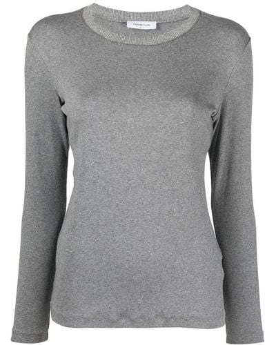 Fabiana Filippi Fine-knit Crew-neck Sweater - Grey