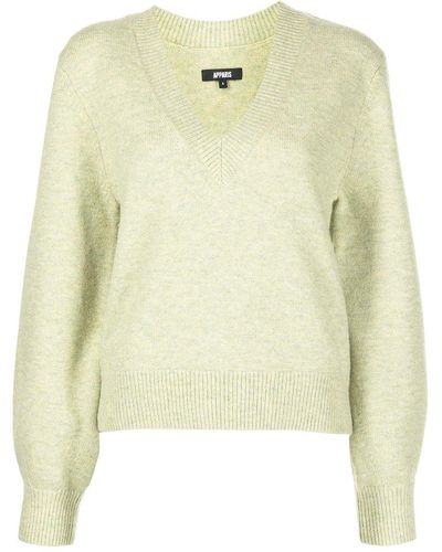 Apparis Moira V-neck Jumper - Natural