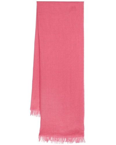 Fabiana Filippi Frayed Linen-silk Scarf - Pink