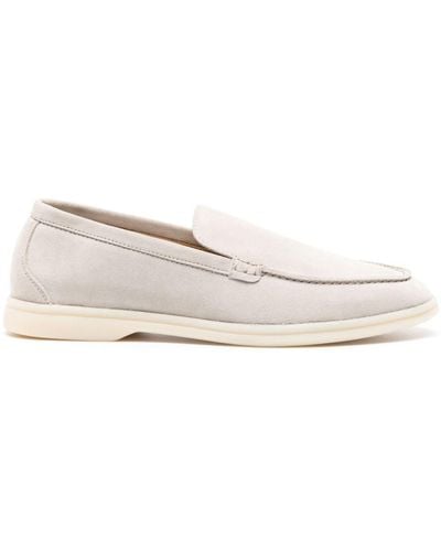SCAROSSO Ludovica Suede Loafers - Natural