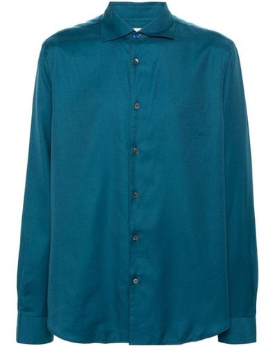 Paul Smith Textured Buttoned Shirt - Blue