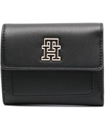 Tommy Hilfiger Timeless Logo-plaque Leather Wallet - Black