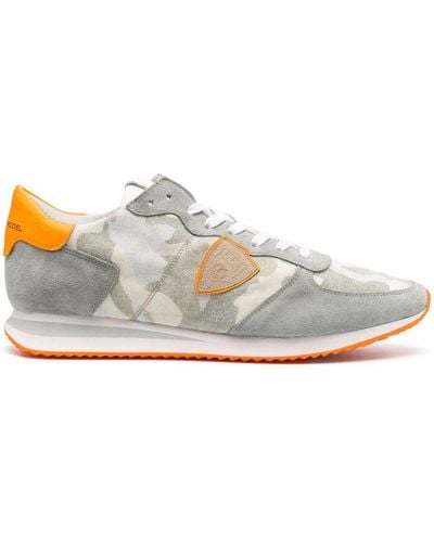 Philippe Model Camouflage-panel Low-top Sneakers - White