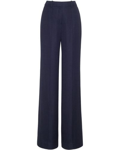 Adam Lippes Stretch-canvas Wide-leg Trousers - Blue