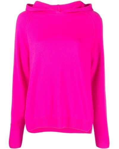 Chinti & Parker Long-sleeves Jersey-fleece Hoodie - Pink