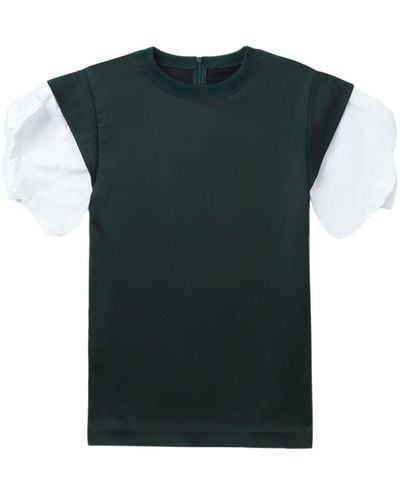 Toga Contrast-sleeve T-shirt - Green