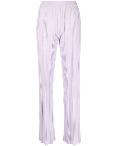 Mrz Pleated-detail Straight-leg Trousers - Pink