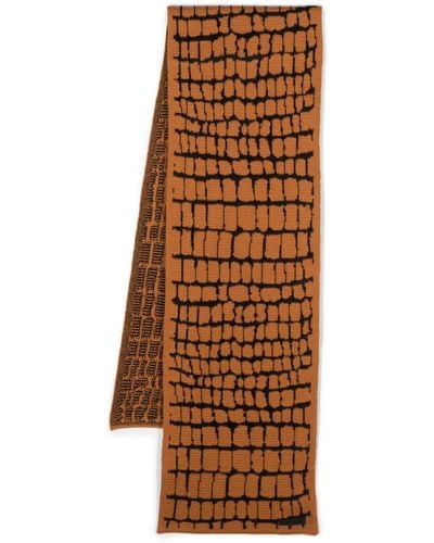 Versace ロゴ ジャカード スカーフ - ナチュラル