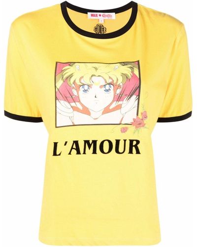 Maje X Sailor Moon グラフィック Tシャツ - イエロー