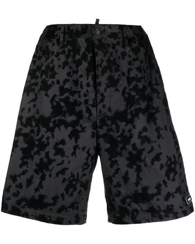 DSquared² Short à imprimé camouflage - Noir