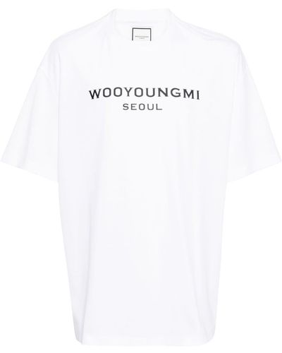 WOOYOUNGMI Logo-print Cotton T-shirt - White