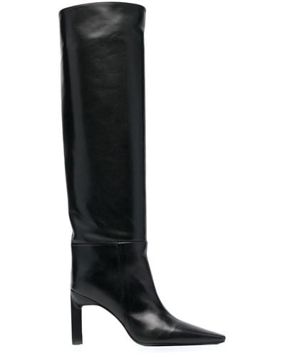 The Attico Leather Knee-length Boots - Black