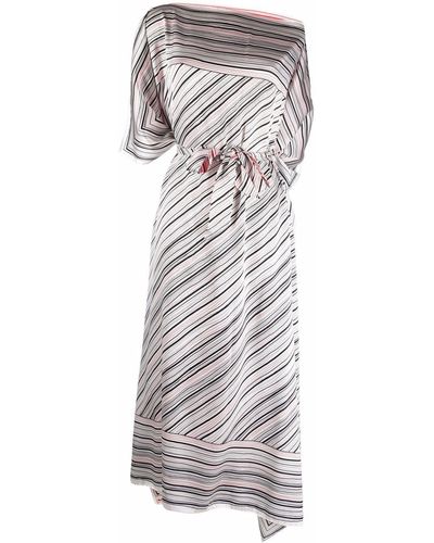 Kiton Asymmetric Silk Dress - White