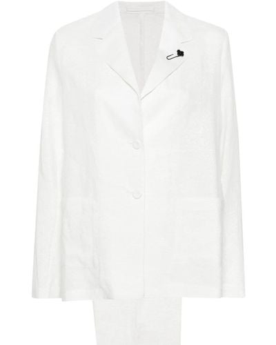 Lardini シングルスーツ - ホワイト