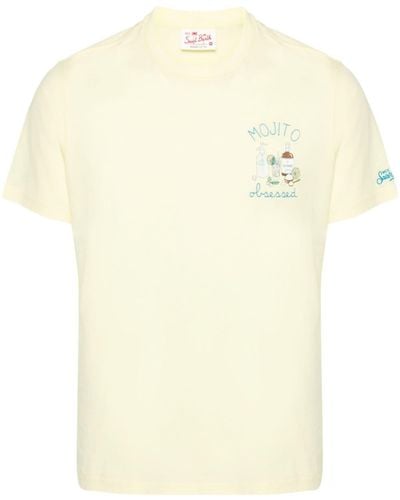 Mc2 Saint Barth T-shirt Met Borduurwerk - Naturel