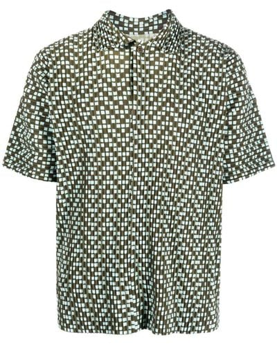 Homme Plissé Issey Miyake Overhemd Met Print - Groen