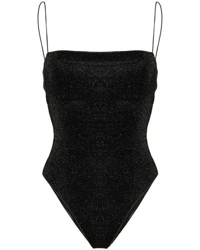 Oséree Badeanzug mit offenem Rücken - Schwarz