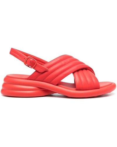Camper Spiro Cross-strap Sandals - Red