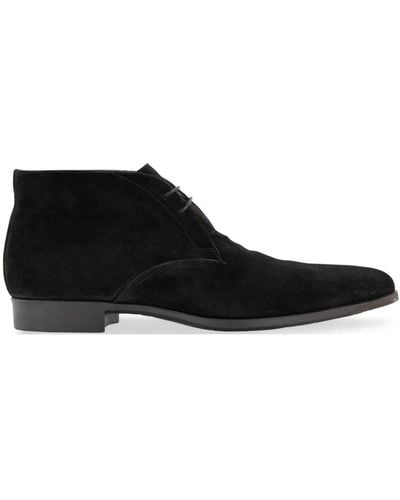 Santoni William Suede Ankle Boots - Black