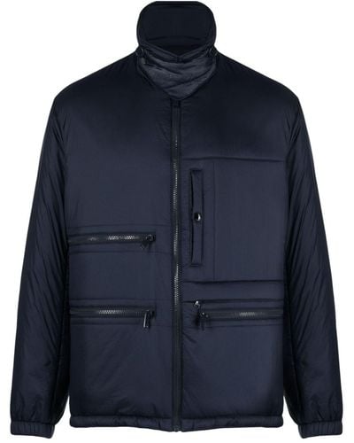 Zadig & Voltaire Logo-patch Zip-up Padded Coat - Blue