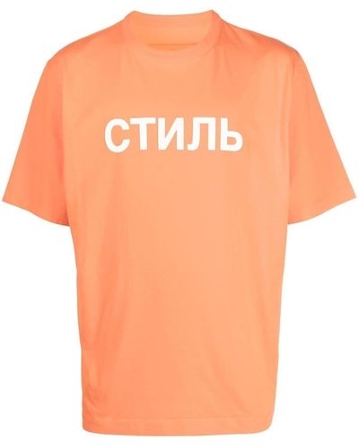 Heron Preston ロゴ Tシャツ - オレンジ