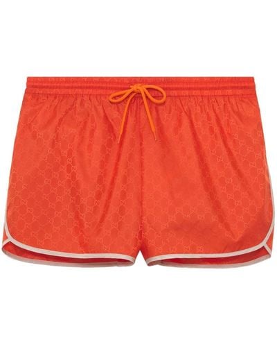 Gucci GG Jacquard Drawstring Shorts - Red