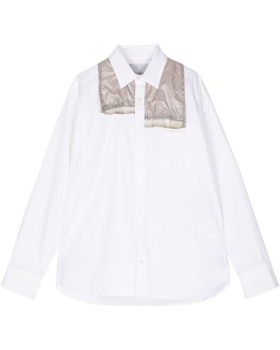 Kolor Popeline-Hemd im Layering-Look - Weiß