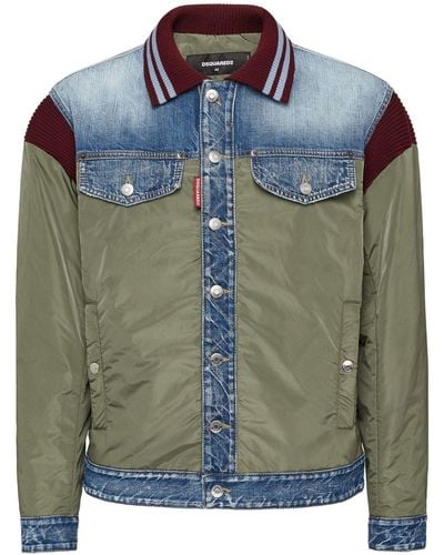 DSquared² Panelled Lightweight Jacket - Green