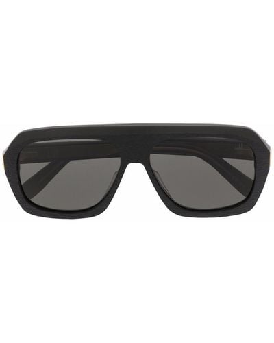 Dunhill Textured Pilot-frame Sunglasses - Black