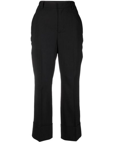 DSquared² Cropped Flare Trousers - Black