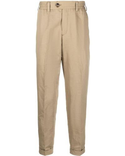 PT Torino Cropped Straight-leg Pants - Natural