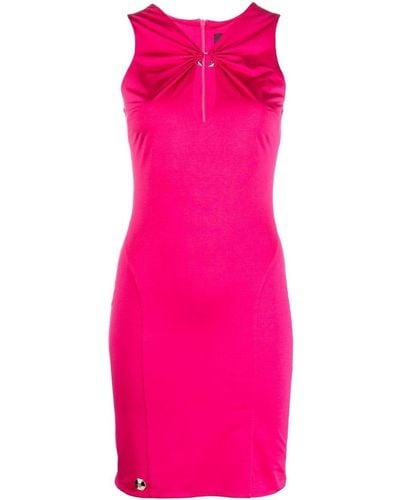 Philipp Plein Pinched-neck Tank Dress - Pink