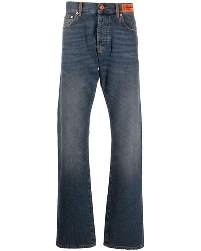 Heron Preston High-rise Straight-leg Jeans - Blue