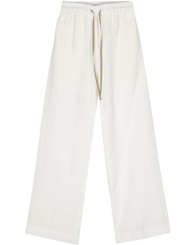 Paul Smith Wide-leg linen trousers - Blanco