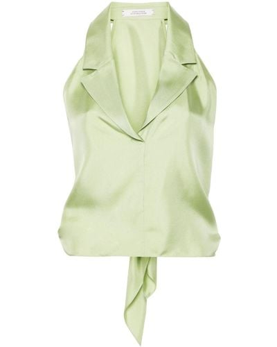 Dorothee Schumacher Sensual Coolness Silk Vest - Green