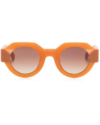 Kaleos Eyehunters Foote Round-frame Sunglasses - Orange