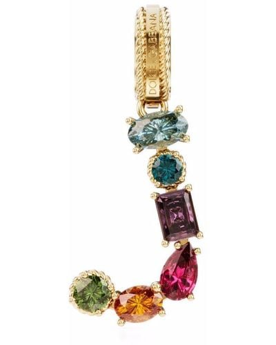 Dolce & Gabbana Pendentif Rainbow Alaphabet en or 18ct orné de pierres variées - Métallisé
