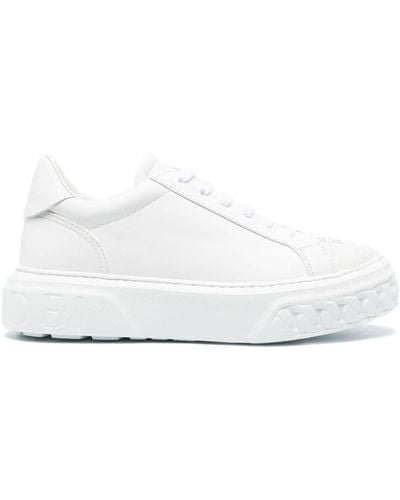Casadei Logo-patch Low-top Sneakers - White