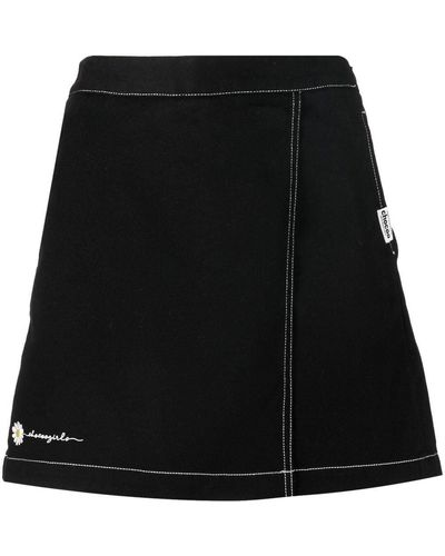 Chocoolate Logo-embroidered Wrap Shorts - Black