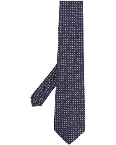 Etro Cravate à motif géométrique - Bleu
