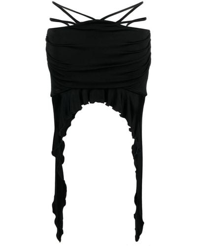 MISBHV Minifalda asimétrica con aberturas - Negro