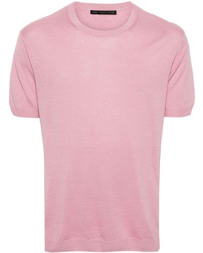 Low Brand Gestricktes T-Shirt - Pink
