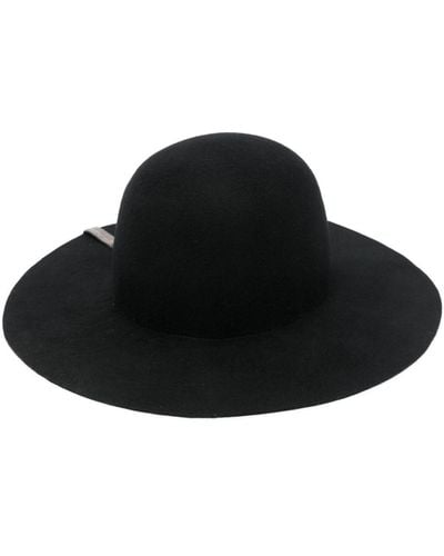 Fabiana Filippi Narrow-brim Wool Hat - Black