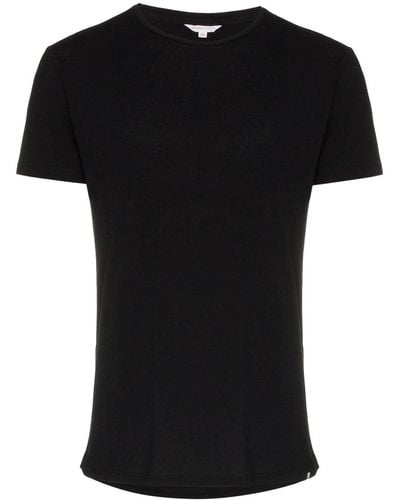 Orlebar Brown Camisa de manga corta de algodón - Negro