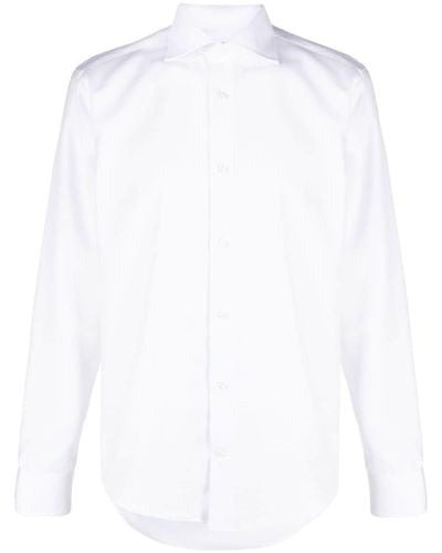BOGGI Slim-cut Cotton Twill Shirt - White